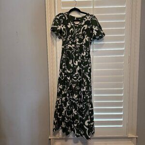 Anthropologie Somerset Dress in Dark Green